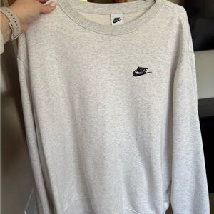 Nike Women’s Light Gray Crewneck Sweater